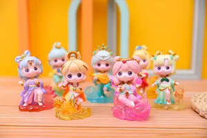 Cute Dunhuang flying apsaras resin blind box action figure, perfect desktop toy ornament gift.