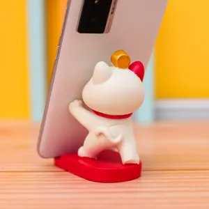 Cute cat phone holder desktop stand creative resin animal support for smartphones