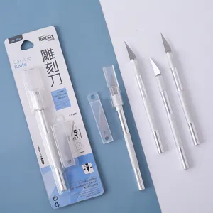 Junesix JS-503 Precision Carving Knife With Spare Blades Metal Handle Craft Knife For Rubber Stamp Paper Cutting Art DIY
