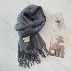 Koreanischer Stil Herbst Winter Kaschmir Schal Damen warme Quasten Schal Halswärmer