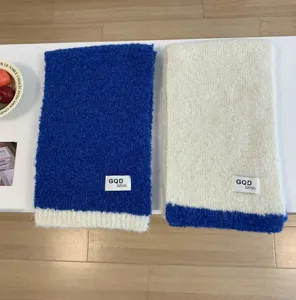 Farbblock Strickschal aus Wolle, kuscheliger warmer Winter Halswärmer für Damen und Herren