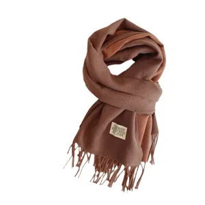 Klassischer, wendbarer Winter-Kaschmir-Schal mit Fransen, stilvoll, warm und gemütlich.