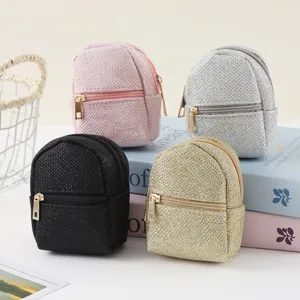 Mini Sequin Backpack Coin Purse Cute Cartoon Student Travel Bag Keychain Earphone Storage Pouch Fashion Wallet