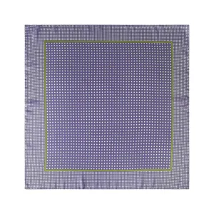 Lila Pünktchen Seidenschal für Damen, 70cm quadratisches Halstuch für Sommer.