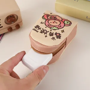 Kleine mini muntzak draagbare oortelefoon opbergtas schattige cartoon ritssluiting portemonnee