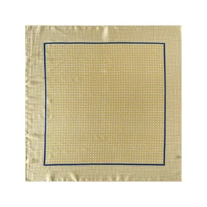 Damen 70cm Pünktchen Seidenquadrattuch, champagnergoldenes Satintuch für Freizeit und Mode.