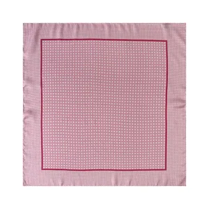 Rosa Pünktchen Seidentuch 70cm quadratisch Mode Haarschleife Urlaub Damen Halstuch