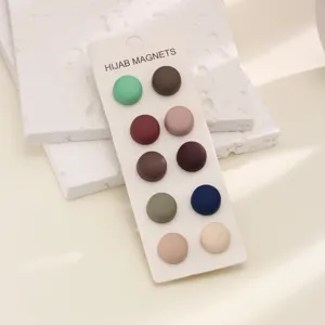 Aimants ronds pour hijab épingles magnétiques multicolores pour foulards et accessoires de têtes