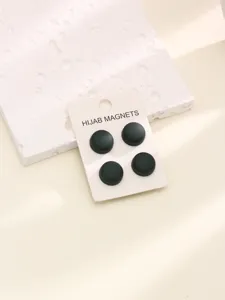 Ensemble d'épingles magnétiques noires mates pour hijab, fermoirs de broche d'écharpe.