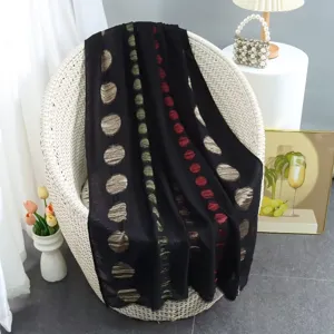Women Fashion Cut Out Print Cotton Blend Tassel Scarf Casual Long Shawl Lightweight Head Scarf Wrap