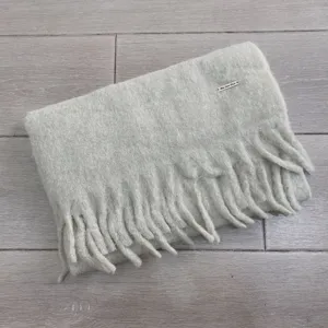 Gemütlicher Fransenschal einfarbig weicher Kaschmirgriff Schal warmer dicker Winterschal