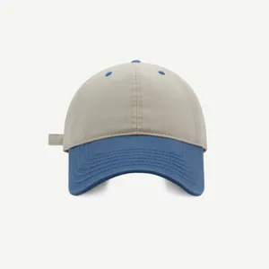Gorra de béisbol bicolor para hombres y mujeres, sombrero de sol suave con cinta ajustable.