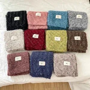 Surtido de bufandas de lana tejida para niños, cuello cálido de invierno acogedor para niños y niñas.