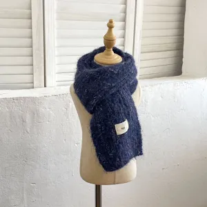 Bufanda de lana tejida para niños invierno cálido pañuelo suave moda accesorio nuevo!