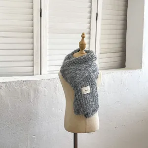 Bufanda de punto de lana para niños invierno cálido gris calentador de cuello lindo bebé