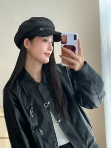 Casquette gavroche leopard vintage pour femmes, beret streetwear style, chapeau de peintre