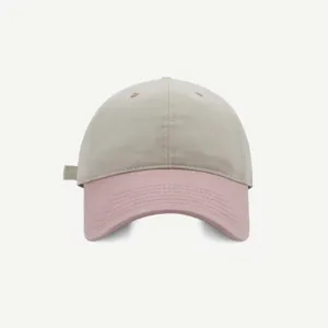 Gorra de béisbol suave de dos tonos protección solar ajustable para el verano cálido
