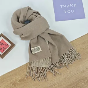Koreanischer Stil Winter Kaschmir Optik Schal Detail, warme einfarbige Damen Wendeschal.