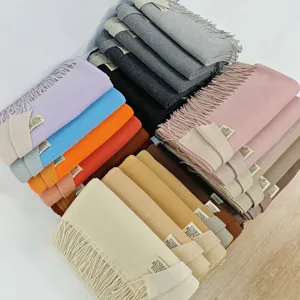 Schal Im Koreanischen Stil Winter Wende Zweifarbig Künstliches Kaschmir Für Damen Herren Fransen Einfarbig Warm Dick Schal Wickel