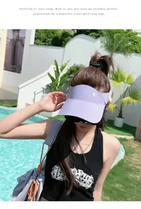 Sommer neue 3D nahtlose Sonnenschutz leerer Zylinder Mode Freizeit Sport Sonnenblende für Frauen