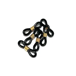 Connecteurs de chaîne de lunettes en silicone métal boucles antidérapantes 20x5mm vue