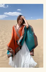 Böhmischer Kapuzenumhang mit Sternen für Damen, ethnischer Poncho Schal für Reisen und Winter.