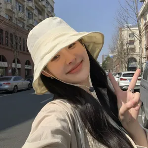 Chapeau bob fin d'été pour femme protection solaire extérieur respirant séchage rapide