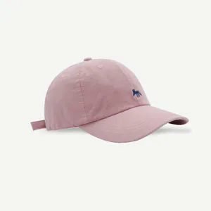Süße rosa Baseballcap mit blauer Fuchsstickerei, einfache Freizeitmütze für Damen im Sommer.