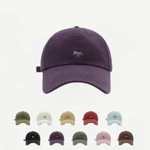Süße Cartoon Fuchs Stickerei Baumwolle Baseballkappe Süße Gebogene Krempe Sonnenschutz Verstellbarer Mode Hut Für Herren Damen Outdoor Casual Streetwear Zubehör