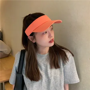 Sommer Outdoor Sonnenschutz leere Mütze Damen modische lässige orange Sonnenblende