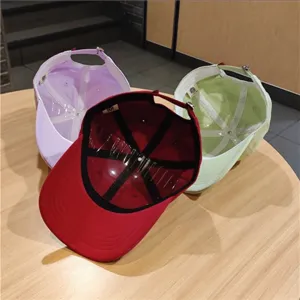 Casual baseball cap for women, breathable sunshade hat, stylish fashion summer cap.