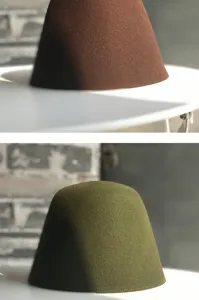 Vintage woolen felt bucket hat for women winter warm cloche hat stylish basin cap