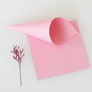 Vista detallada de cono de confeti de papel rosa, boda DIY suministro, tono elegante.