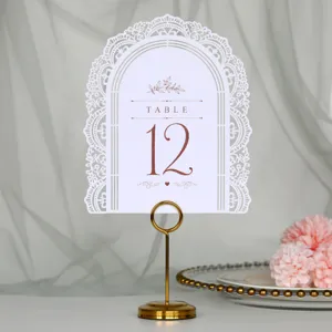 Carta numero tavolo matrimonio taglio laser bianco seduta cava decorazione festa ricevimento