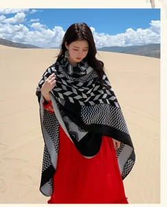 Herbst Winter dicke warme Kunst Kaschmir Schal Umhang geometrisches Muster Decke Stil