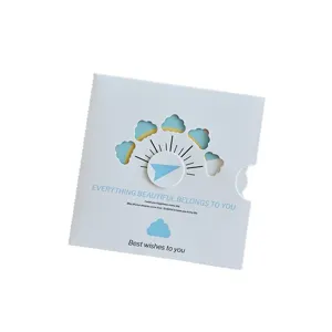 Tarjeta de felicitación hueca y giratoria creativa para fiestas, diseño minimalista.