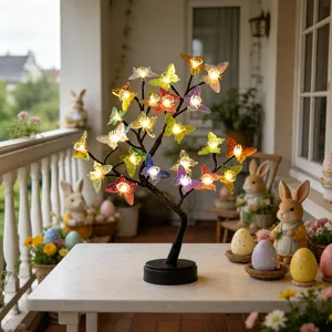 LED Schmetterling Baum Licht Tischlampe Schlafzimmer Dekoration Urlaub Geschenk bunte Beleuchtung
