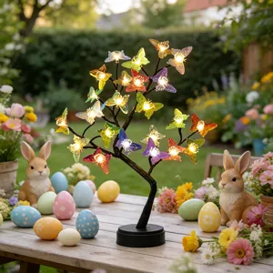 LED Schmetterling Baum Licht dekorative Nachtlampe Tischlampe Urteil Geschenk Dekoration.