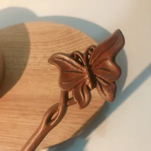 Retro Sandelholz Schmetterling Haarnadel Chinesischer Stil Geschnitzter Holz Haarpfeil Elegant Hochsteckfrisur Chignon Pin Für Hanfu Damen Kopfschmuck