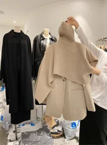 Set sciarpa in maglia collo alto manica lunga irregolare e blazer Dongdaemun Corea