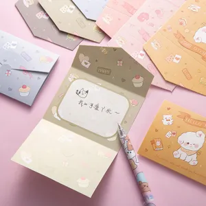 Cute cartoon greeting cards set, DIY message cards for kids birthday, Qixi and festival gifts.