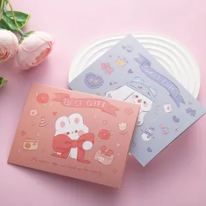 Cute cartoon greeting card DIY postcard for birthday gift and festival decoration