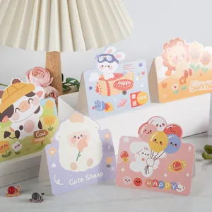 Cartes de vœux animées mignonnes créatives jolies cartes de message pour cadeaux d'anniversaire