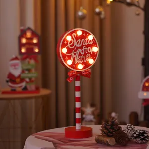 Kerst LED decoratief verlicht tafelbord voor vakantie sfeer rekwisiet ornament