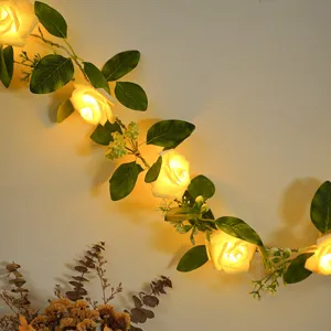 Guirlande Lumineuse LED Rose Fleurs Romantique Lumieres Fée Chambre Mariage Déco 1pc