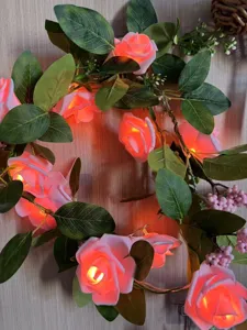 Guirlande lumineuse LED rose vigne romantique chambre deco lampe chaude pour fete vacances