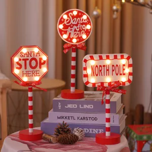 Kerst LED decoratieve bord lampen feestelijke tafel ornamenten set thuis mooi mooi