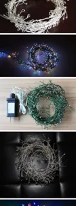 Catena luminosa LED filo di rame da esterno, luci colorate decorative per festa e casa.