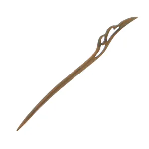 Épingle à cheveux en bois de santal vert minimaliste, bâtonnet traditionnel pour Hanfu.