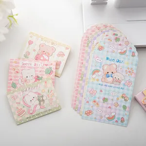 Set de bonitas tarjetas de felicitación de dibujos, tarjetas plegables con adorables diseños.